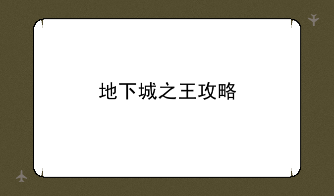 地下城之王攻略