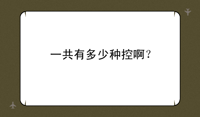一共有多少种控啊？