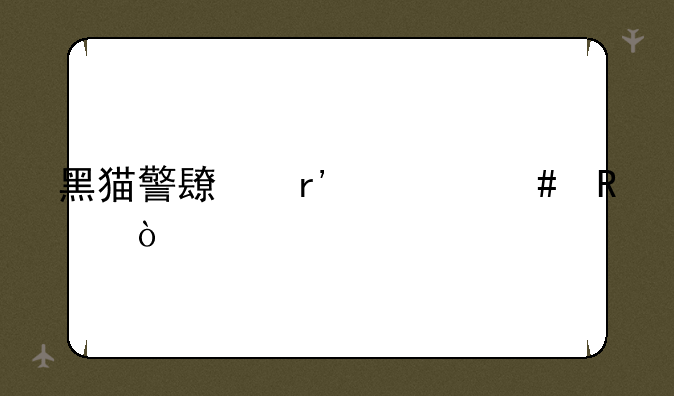 黑猫警长有什么用？